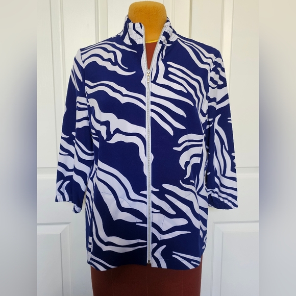 Chico's Jackets & Blazers - Navy and White Zebra Print Jacket